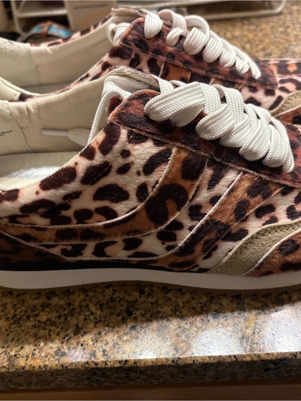 Dolce Vita Leopard Print Athletic Sneakers in Brown & White leopard-new w/ tags